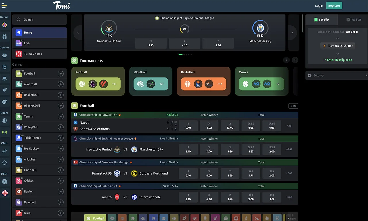 Tomi Club Maldives Betting Site